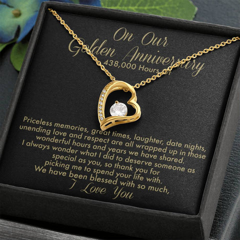 Golden Anniversary Gift to Wife, Anniversary Gifts for Wife, Amazing Wife, 50 Year Anniversary, Jewelry For My Wife, Necklace Gift