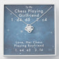 Chess Playing Girlfriend Jewelry Birthday Gift, 1. d4 d5 2. c4, 1. e4 e5 2. f4 Chess Moves, Queen's Gambit, King's Gambit, 1 Year Anniversary Gift, Dating Gifts