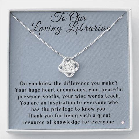 Librarian Gifts for City Librarian Office, Elementary School Librarian, High School College Librarian, Christmas Necklace for Librarian