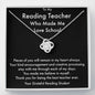 Reading Teacher Gift, Teacher Appreciation Gift, Necklace Gift, Reading, Teacher Christmas Gifts, Teacher Gift Box, End of Year Teacher Gift