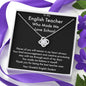 English Teacher Gift, Teacher Appreciation Gift, Necklace Gift, English, Teacher Christmas Gifts, Teacher Gift Box, End of Year Teacher Gift