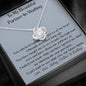 Love Partner Necklace, Jewelry for Significant Other, Thought Gifts, Sentimental Love Knot Necklace