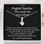 English Teacher Gift, Teacher Appreciation Gift, Necklace Gift, English, Teacher Christmas Gifts, Teacher Gift Box, End of Year Teacher Gift