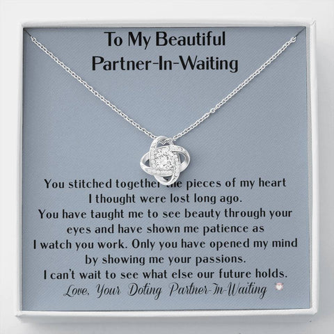 Love Partner Necklace,  Jewelry for Significant Other, Thought Gifts, Sentimental Love Knot Necklace