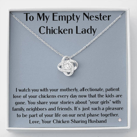 Empty Nester Chicken Gift for Wife, Chicken Necklace, Chicken Lovers Jewelry, Silkie Chicken, Polish Chicken