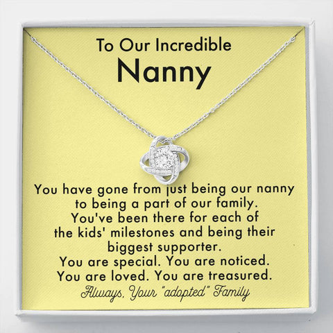 Nanny Gifts, Babysitter Gift, Thank You Gifts, Necklace Nanny Gift, Mentor Gift for Our Nanny, Sitter, Never Underestimate a Child Provider