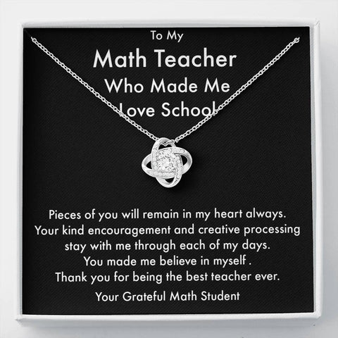 Math Teacher Gift, Teacher Appreciation Gift, Necklace Gift, Mathematics, Teacher Christmas Gifts, Teacher Gift Box, End of Year Teacher Gift