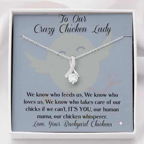 Crazy Chicken Lady Necklace Gift, Jewelry For Chicken Lovers, Chicken Gifts