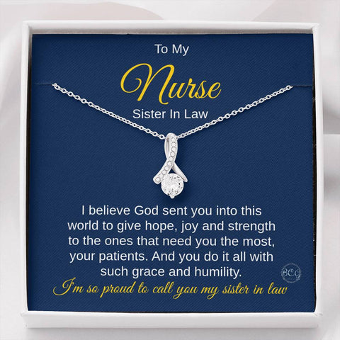 Nurse Sister In Law Gift, Proud Sister In Law Nurse Necklace, You Do It With Such Grace and Humility