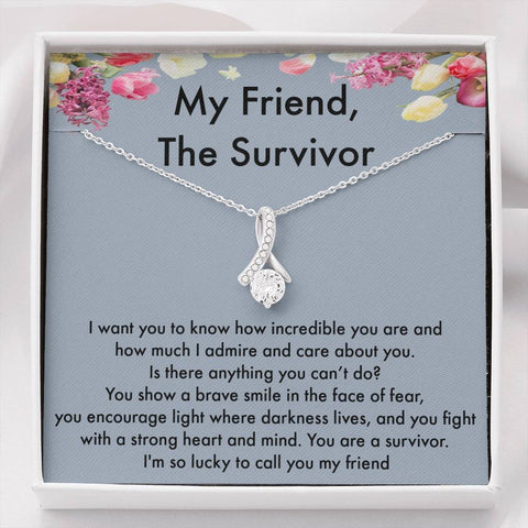 Survivor Friend Gift, Best Friend Inspirational Jewelry, Encouragement Gift, Strength Gift