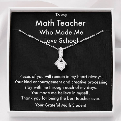 Math Teacher Gift, Teacher Appreciation Gift, Necklace Gift, Dancer, Teacher Christmas Gifts, Teacher Gift Box, End of Year Teacher Gift