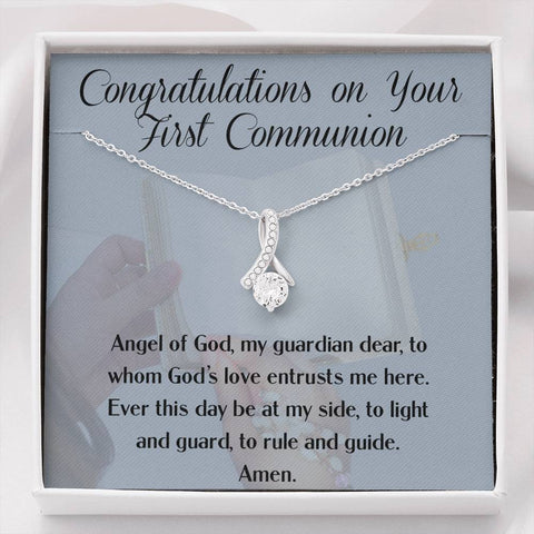 First Communion Gift Girl from Godparents, Godmother Gift to 1st Communion Girl, Catholic First Communion, Christian Gifts Necklace Gifts