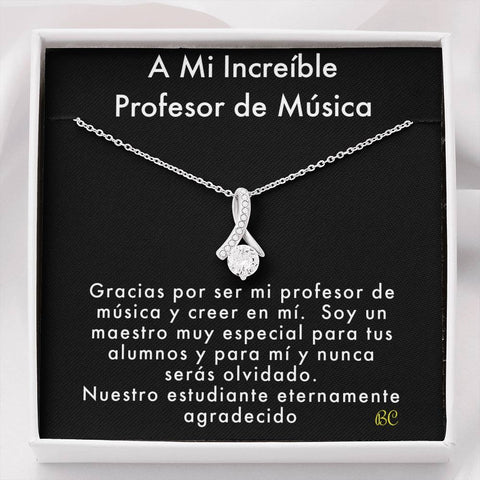 Music Teacher Gift In Spanish, Teacher Appreciation Gift, Necklace Gift, Music, Teacher Christmas Gifts, Teacher Gift Box, End of Year Teacher Gift