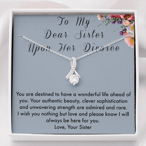 Inspirational Necklace to Sister on Her Divorce, Encouragement Gift, Strength Jewelry